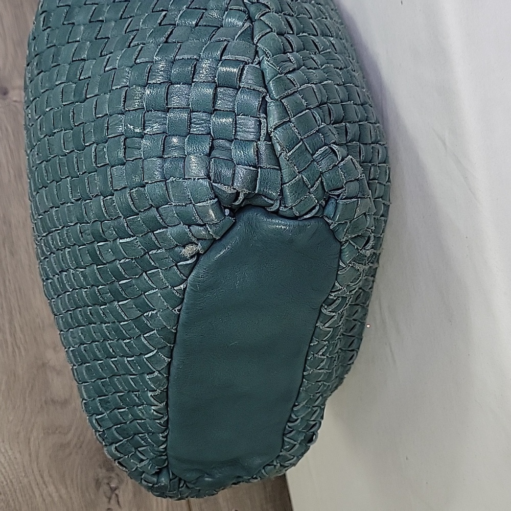 Fossil Teal Woven Hobo with Stud and Ring Accents - Picture 7 of 12